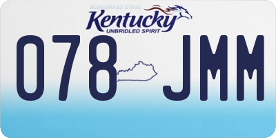 KY license plate 078JMM