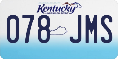 KY license plate 078JMS