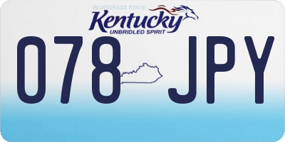 KY license plate 078JPY