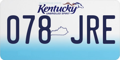 KY license plate 078JRE