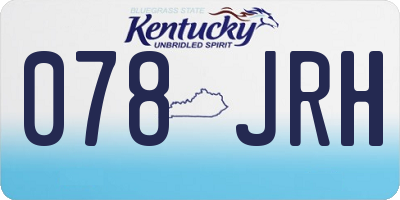 KY license plate 078JRH