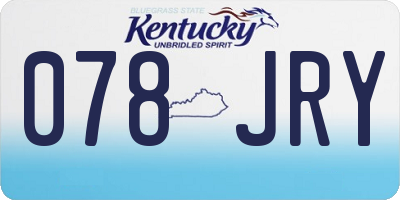 KY license plate 078JRY