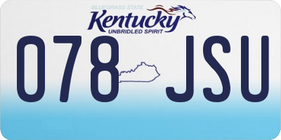 KY license plate 078JSU