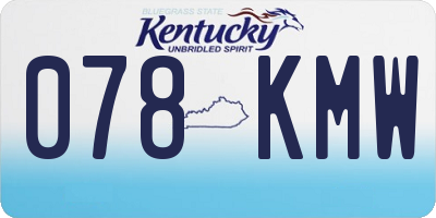 KY license plate 078KMW