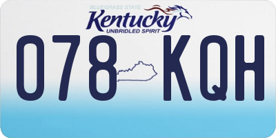 KY license plate 078KQH