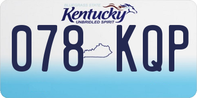 KY license plate 078KQP
