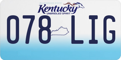 KY license plate 078LIG
