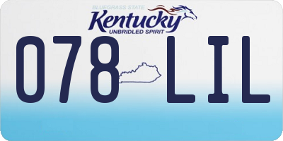 KY license plate 078LIL