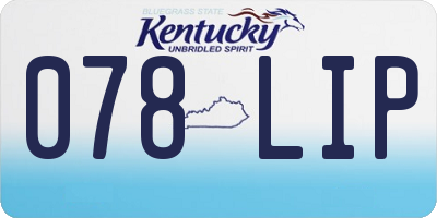 KY license plate 078LIP