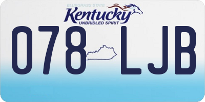 KY license plate 078LJB