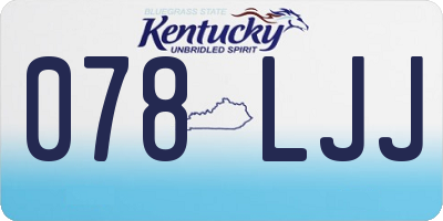 KY license plate 078LJJ