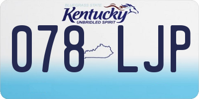 KY license plate 078LJP