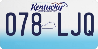 KY license plate 078LJQ