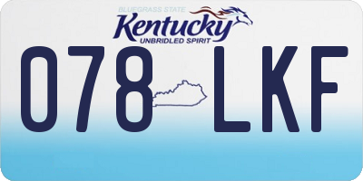 KY license plate 078LKF