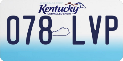 KY license plate 078LVP