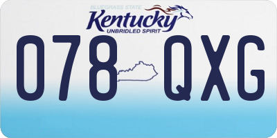KY license plate 078QXG
