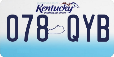 KY license plate 078QYB