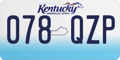 KY license plate 078QZP
