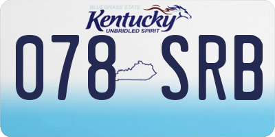 KY license plate 078SRB