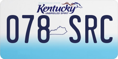 KY license plate 078SRC