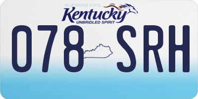 KY license plate 078SRH