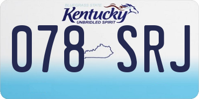 KY license plate 078SRJ