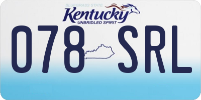 KY license plate 078SRL