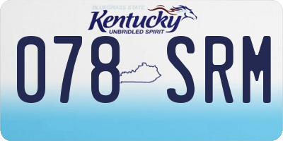 KY license plate 078SRM