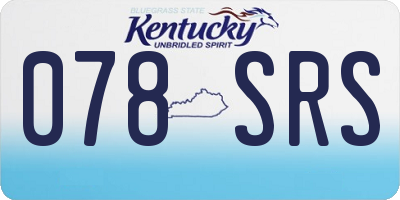 KY license plate 078SRS