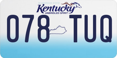 KY license plate 078TUQ