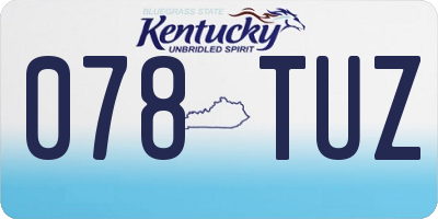 KY license plate 078TUZ