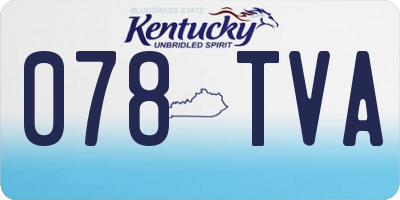 KY license plate 078TVA
