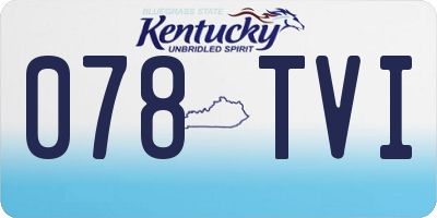 KY license plate 078TVI