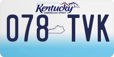 KY license plate 078TVK