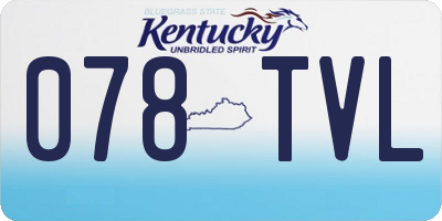 KY license plate 078TVL