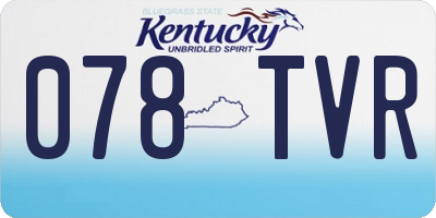 KY license plate 078TVR