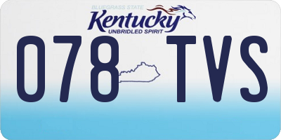 KY license plate 078TVS