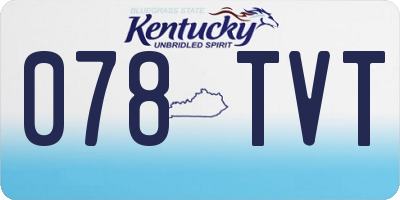 KY license plate 078TVT