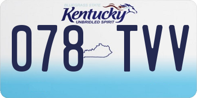 KY license plate 078TVV