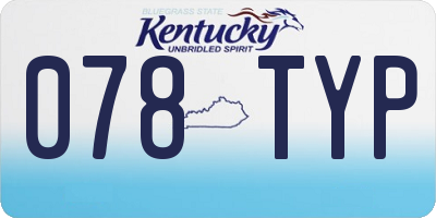 KY license plate 078TYP