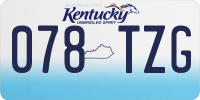 KY license plate 078TZG