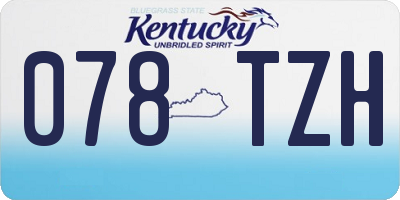 KY license plate 078TZH
