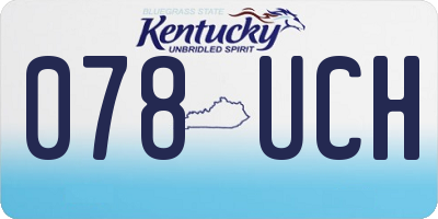 KY license plate 078UCH