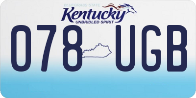 KY license plate 078UGB