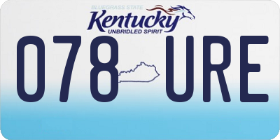 KY license plate 078URE