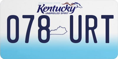 KY license plate 078URT