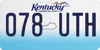 KY license plate 078UTH
