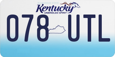 KY license plate 078UTL