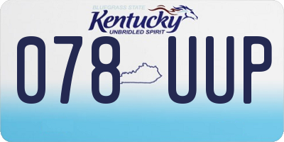 KY license plate 078UUP