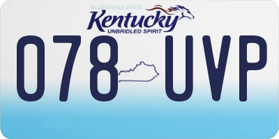 KY license plate 078UVP